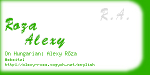 roza alexy business card