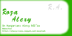 roza alexy business card